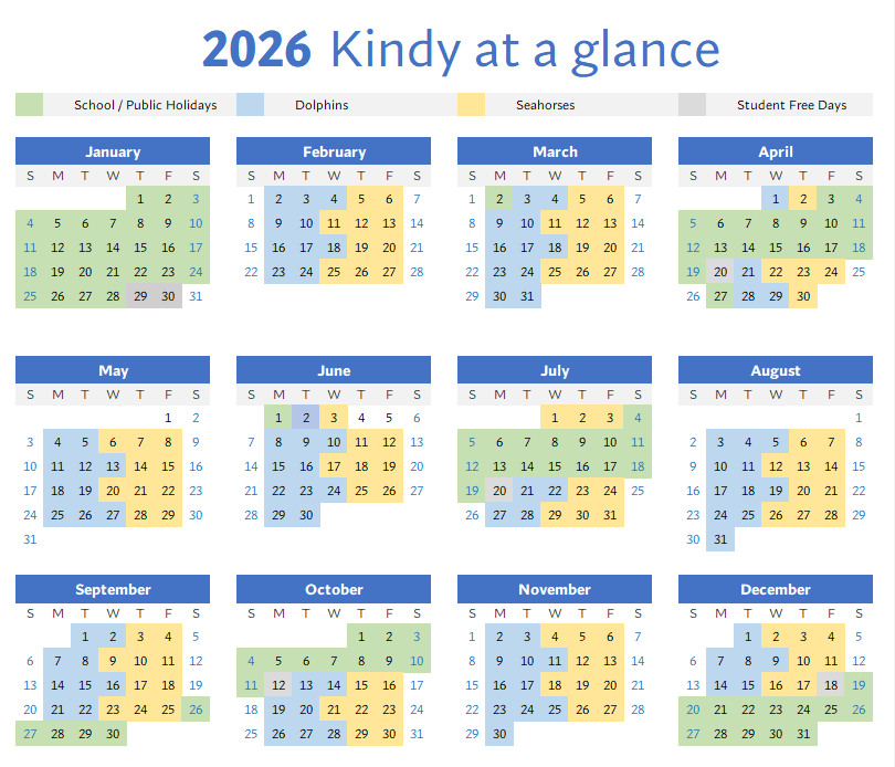Bambara PS Kindy Term Planner